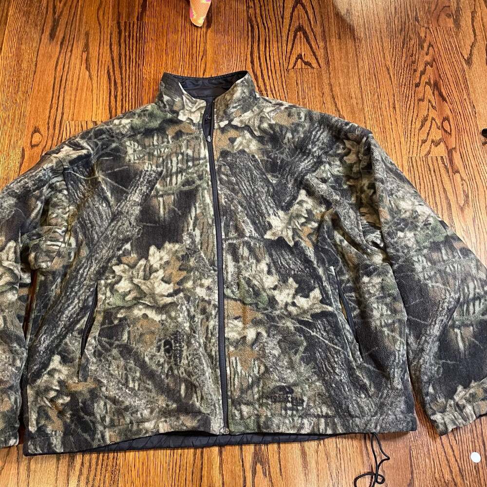 Vintage Duxbak Reversible Mossy Oak Camo Fleece  Hunting Jacket Men's XL
